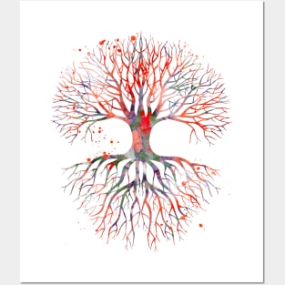 Tree of life watercolor painting 3 Posters and Art